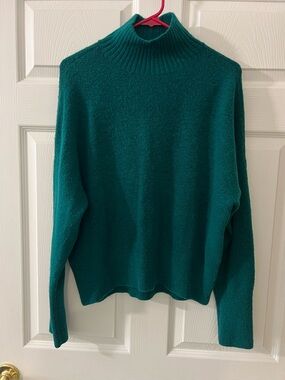 Express Emerald Green Mock Neck Sweater